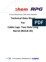Technical Data Sheet For Cable Lugs-Two Hole Long Barrel (RLELB 2E)