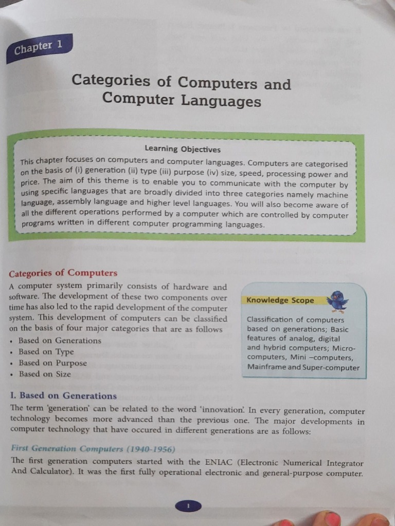 Categories of Computers and Computer Languages: (Ii) Type (Iii) Purpose ...