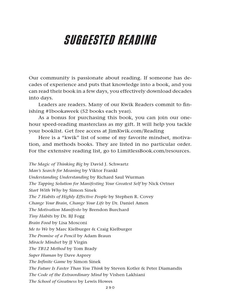 Recommended Reading for Growth | PDF