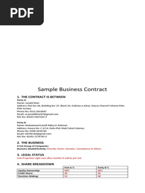 Business Contract