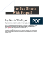 How To Buy Bitcoin With Paypal?