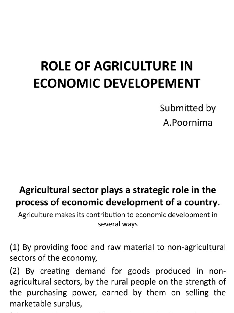 Agriculture's Role in Economic Growth | PDF | Agriculture | Economic Growth