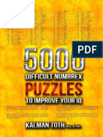 5000 Difficult Numbrex Puzzles To Improve Your IQ