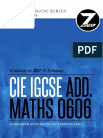 Cie Igcse Addmaths 0606 v2 Znotes