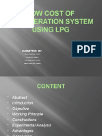 Low Cost of Refrigeration System Using LPG