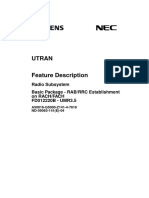 Utran: Radio Subsystem Basic Package - RAB/RRC Establishment On Rach/Fach FD012220B - UMR3.5