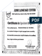 English Speaking Certificate