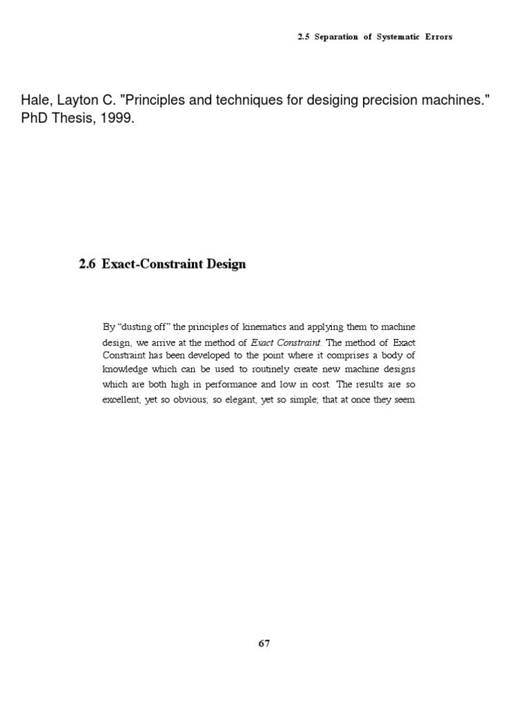Exact Constraint in Machine Design | PDF | Rotation | Buckling