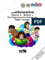 Mathematics: Quarter 4 - Module 1: Six Trigonometric Ratios of A Right Triangle