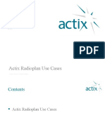 Actix Radioplan Use Cases Slide Set