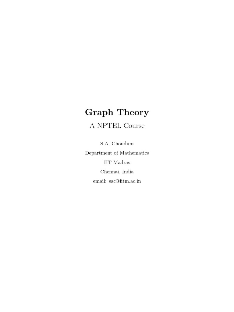 Graph Theory Course Overview | PDF | Visual Cortex | Vertex (Graph Theory)