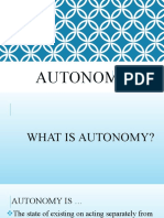 Autonomy