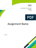 Assignment Main Page Design