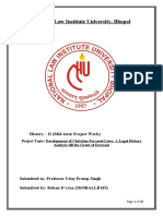 National Law Institute University, Bhopal: History - II (Mid-Term Project Work)
