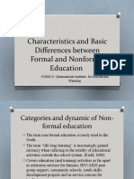 Characteristics and Basic Differences Between Formal and Nonformal Education