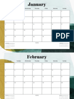 2022 Monthly Calendar