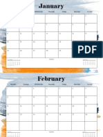 2022 Monthly Calendar