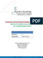 Corporate Social Responsibility (CSR) Policy: Rajasthan Knowledge Corporation Limited CIN - U80302RJ2008PLC026433