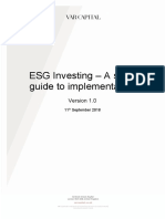 ESG Investing - A Short Guide To Implementation: 11 September 2018