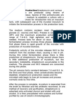 Streptomycin Productionstreptomycin and Various