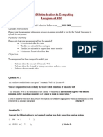 CS 101 Introduction To Computing Assignment # 01: Deadline Upload Instructions