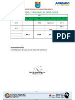 Horario (Semana Del 21 de Junio Al 25 de Junio)