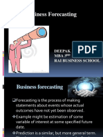Business Forecasting: Deepak Kumar Mba 3 Sem. Rai Business School
