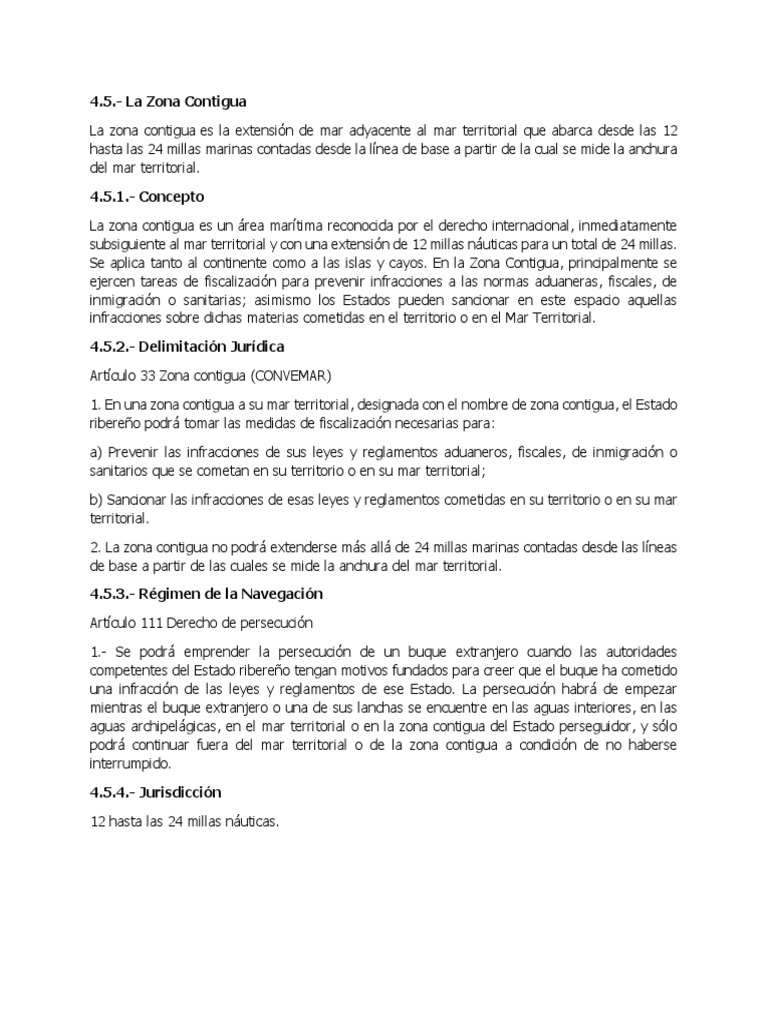 4.5. - La Zona Contigua | PDF