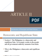 Article Ii: Declaration of Principles and State Policies