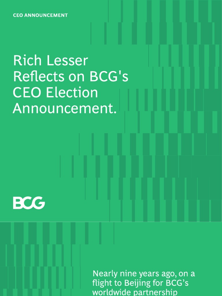 Rich Lesser CEO Election Announcement | PDF