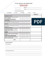 ELC590 Evaluation Form Speaking Activities