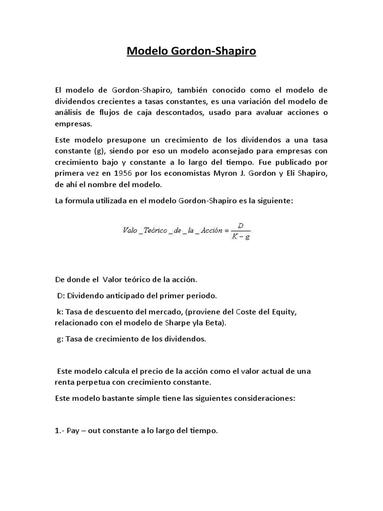 Modelo Gordon | PDF