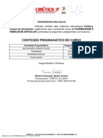 Conteúdo Programático - Flexibilidade e Mobilidade Articular