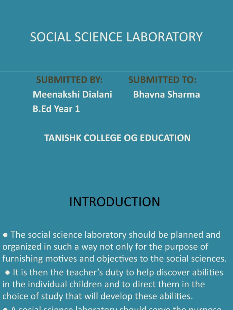 Social Science Laboratory PDF