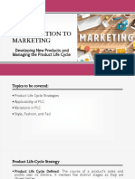 Introduction To Marketing: Developing New Products and Managing The Product Life Cycle