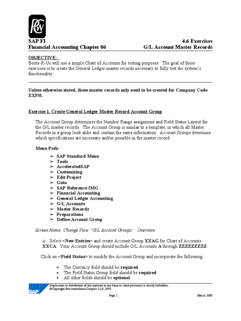 GL Account Master Records | PDF | Business