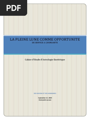 La Pleine Lune Comme Opportunite Pdf Lune Dieu