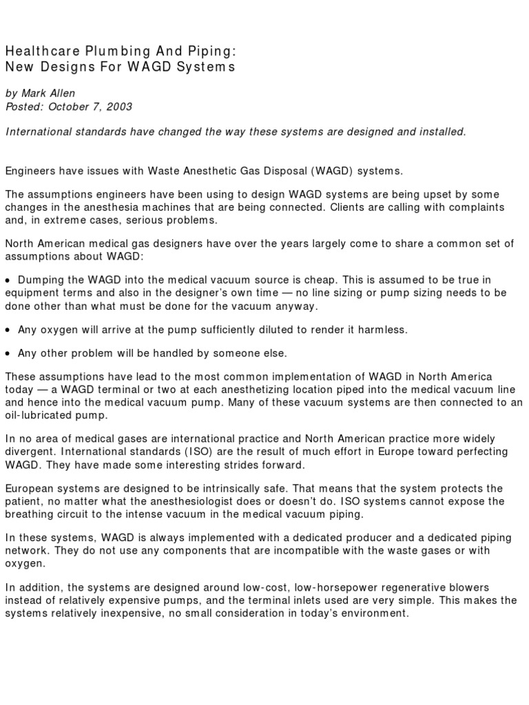 Healthcare Plumbing and Piping New Designs For WAGD PDF