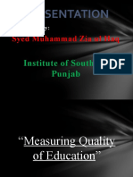 Measuring Quality of Education