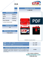 Batería automotriz L-24R-530 de 12V y 530 CCA