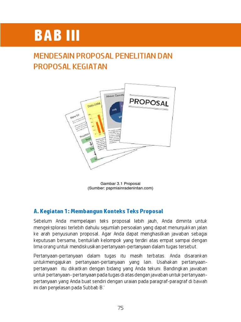 Bab 3 Mendesain Proposal Penelitian Dan Proposal Kegiatan Pdf