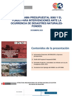 El Programa Presupuestal 0068 Y El Fondo para Intervenciones Ante La Ocurrencia de Desastres Naturales-Fondes