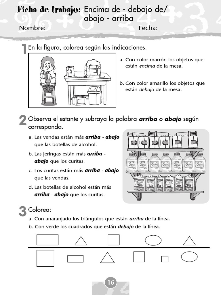 Encima De-Debajo de - Arriba | PDF