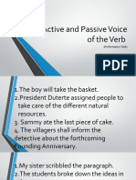 Active and Passive Voice of The Verb