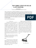 Design and Fabrication of Solar Lawn Mower: Pratish Thormothe