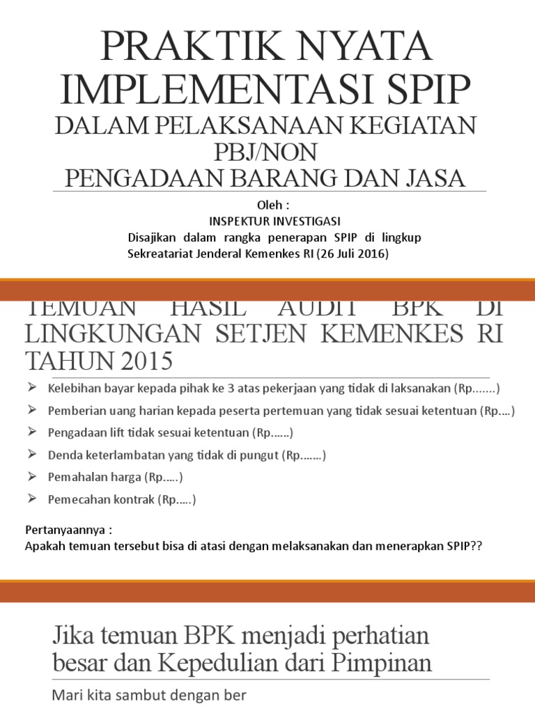 SPIP Dalam PBJ | PDF
