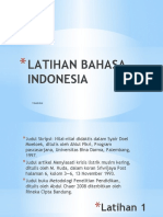 Latihan Bahasa Indonesia