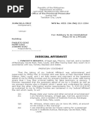 Judicial Affidavit: Office of The Provincial Prosecutor