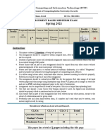 Spring 2021: Assignment Based Midterm Exam