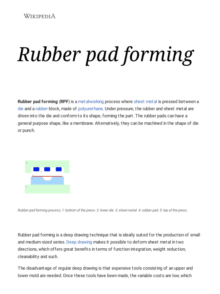 Rubber Pad Forming Download Free PDF Crafts Industrial Processes
